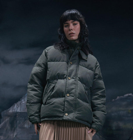 SOREL X Barbour Transport Wax Puffer Jacket